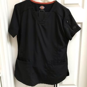 Black Dickies stretchy scrubs worn as maternity